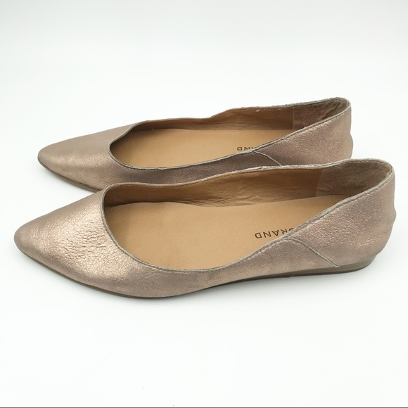 LUCKY BRAND Bylando Rose Gold Pointed Toe Flats Shoes - Picture 4 of 13